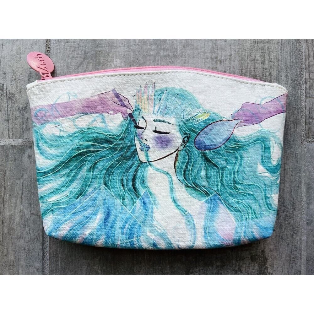 Mermaid Makeup Cosmetic Bag Case Travel Pouch Rare New Zipper